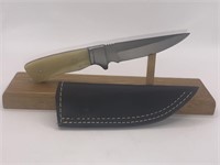 7” Fixed Blade Knife with Bone Handles and