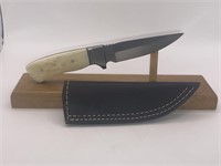 7” Fixed Blade Knife with Bone Handles and