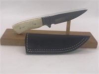 7” Fixed Blade Knife with Bone Handles and