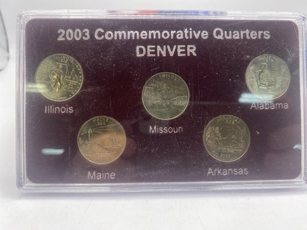2003 Commemorative Quarters Illinois, Maine,