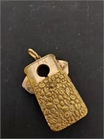 Antique gold tone cigarette cutter pendant jewelry