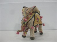 10" Folk Art Fabric Elephant Made In India