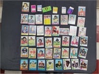 42 1970s NFL football cards +6 game ticket stubs