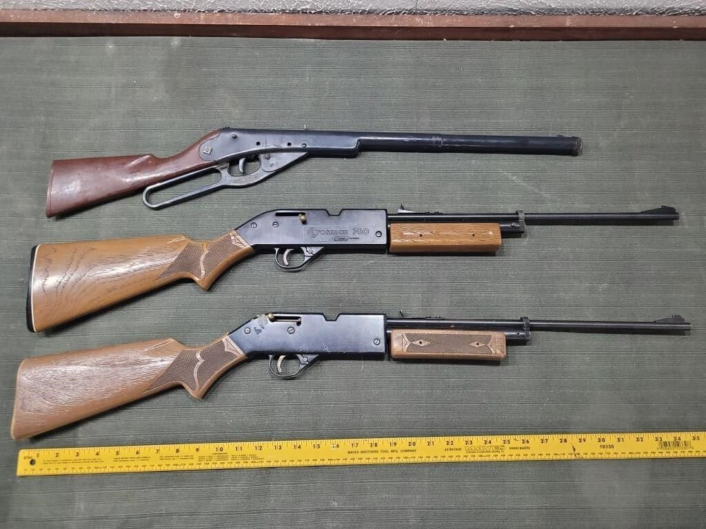 3 old air rifles bb gun Daisy Crosman Powermaster