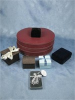 Various Jewelry Boxes W/ Key Ring Largest 8"x 3"
