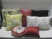 Various Throw Pillows Largest 17"x 16"