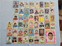 48pc lot old NFL football cards most early1970s