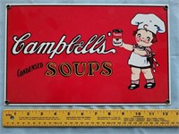 12.5 x 7.5 Campbell's Soup porcelain sign