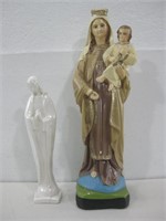 Two Religious Statues Tallest 17.75" See Info
