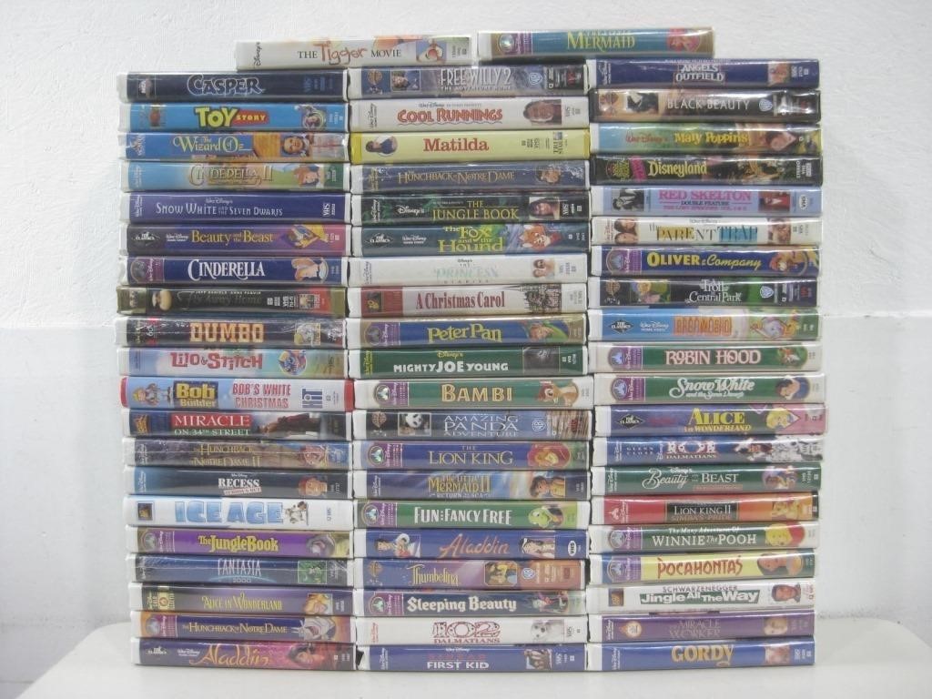 Sixty Two Assorted Disney VHS Untested