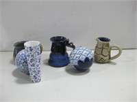 Assorted Stoneware & Ceramic Items Tallest 4.75"