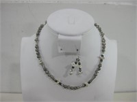 Vtg Costume Jewelry Necklace & Earrings See Info