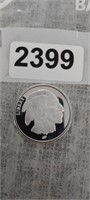 1 TROY OUNCE .999 FINE SILVER BUFFALO ROUND