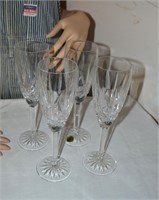 WATERFORD CRYSTAL Tall Champaign Flutes 9 1/2"