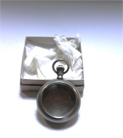 Silver Antique Pocket Watch Case / Glass 2.5"R