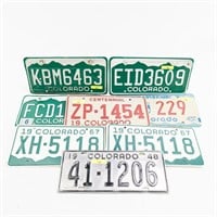 8 Colorado License Plates 48-95