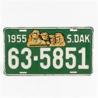 1955 South Dakota License Plate