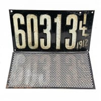 Illinois 1912 License Plate 5 Digit Set