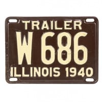 Illinois Trailer 1940 License Plate