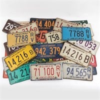 Box Lot of License Plates 1950's - 1980's