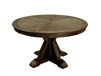 Stanley Pedestal Round Dining Table, Light Oak
