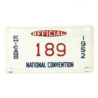 Chicago 1952 National Convention License Plate