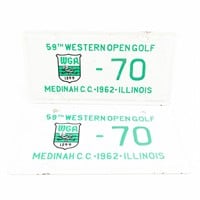 1962 IL 59th Western Open License Plate #70 Set