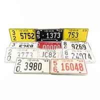 15 Iowa License Plates 1958-69