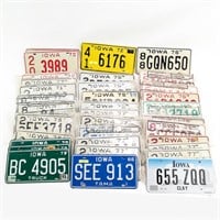 40 Iowa License Plates 1970-86