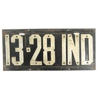 Indiana Pre State License Plate