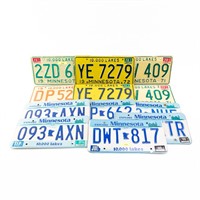 12 Minnesota License Plates 1971- 2000
