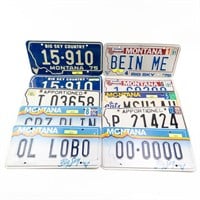 10 Montana License Plates 1975-2000