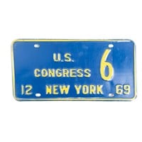 New York U.S. Congress License Plate 6