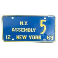 New York Assembly License Plate #5