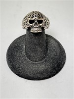Sterling Skull Ring 7 Grams Size 12