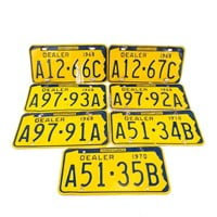 3 Pairs of Pennsylvania Sequential License Plates