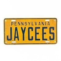 Vintage Pennsylvania JAYCEES License Plate