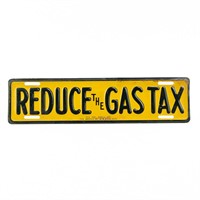 Reduce The Gas Tax License Plate Topper