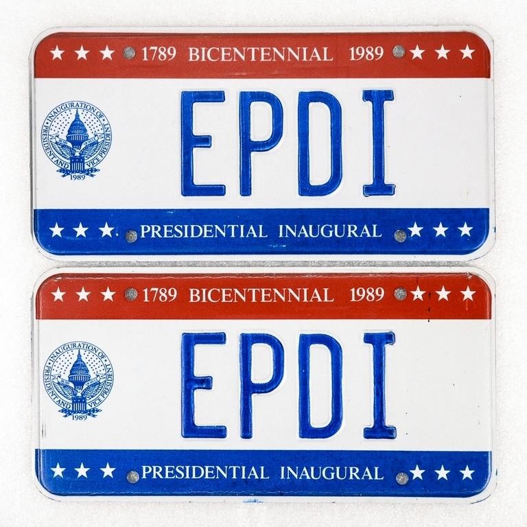 '89 Bicentennial Presidential Inaugural  Plate