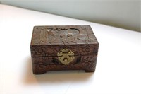 Carved Jewelry Box 6"W 4"D 3"T