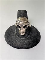 Large Sterling Skull Ring 13 grams Size 9.25