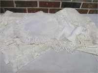Lot of Runners, Doilies, Curtains
