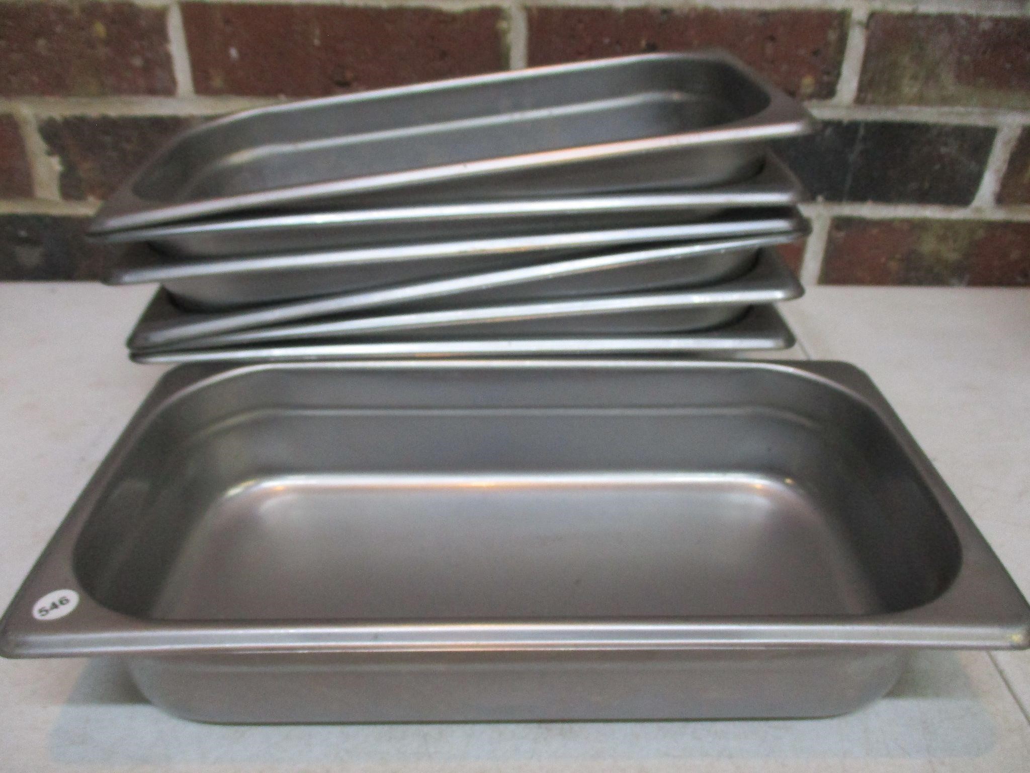 6 Stainless Steel Serving Pans