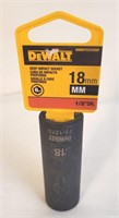 Dewalt 18mm 1/2 Drive Deep Impact Socket