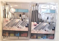 2 Packs of 15 Assorted Artist Brushes