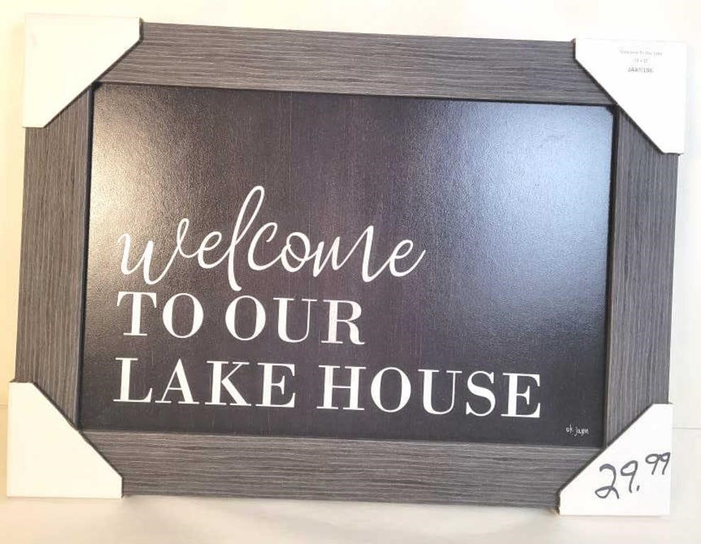 Welcome to our Lake House Sign 18" x 12"