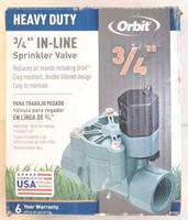 Orbit 3/4" Heavy Duty In-Line Sprinkler Valve