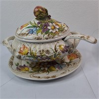 ITALIAN SOUP TUREEN WITH LADLE