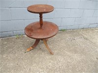 2 Tiered Vintage Table (needs leg repair)