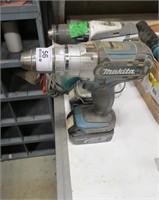 Lot Of 2 Makita Drills And Charger.  C/w Two